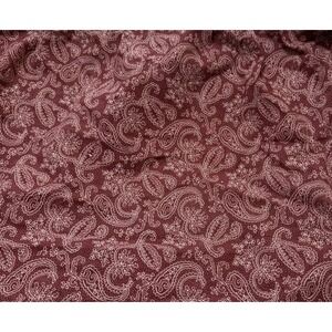 Laura Ashley Queen Bedskirt Paisley Burgundy Split Corner French Country Flaws